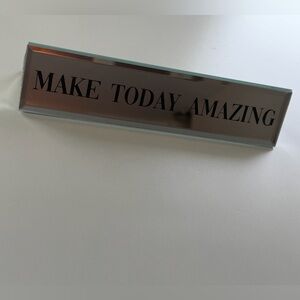 American Atelier Silver and Gray Desk Sign